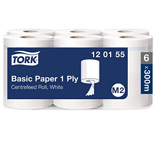 Tork Standard-Papierwischtücher mit Innenabrollung Weiß M2, kosteneffiziente Putztücher, 6 × 300 m, 120155 Tork Standard-Papierwischtücher mit Innenabrollung Weiß M2, kosteneffiziente Putztücher, 6 × 300 m, 120155 von Tork