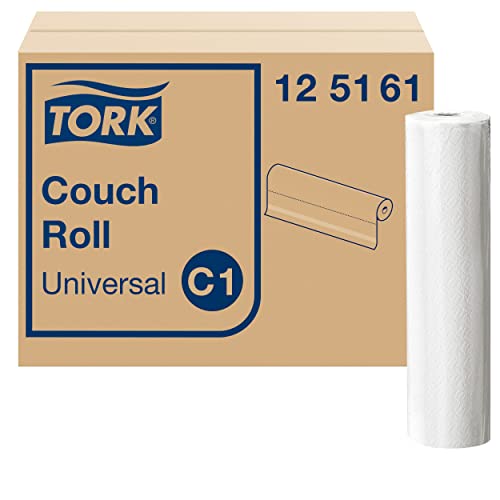 Tork 125161 Liegenabdeckung Universal / Einwegunterlagen für Patientenliegen in Weiß / leicht abroll- und abreißbar / 8 x 50.16 Meter, 38 x 55 cm (L x B) pro Unterlage von Tork