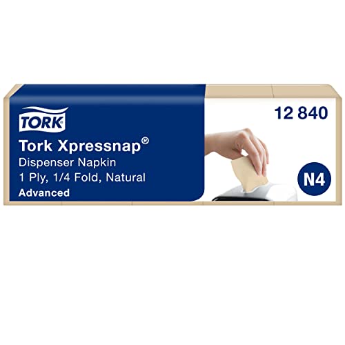 Tork 12840 Xpressnap Spenderserviette aus 100% recycelten Fasern / Natur Papierserviette für Serviettenspender N4 / 8x1125 Stück Tork 12840 Xpressnap Spenderserviette aus 100% recycelten Fasern / Natur Papierserviette für Serviettenspender N4 / 8x1125 Stück von Tork
