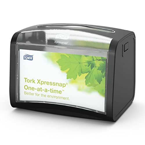 Tork 272611 Xpressnap Tischspender für N4 Spenderservietten / Serviettenspender in Schwarz von Tork