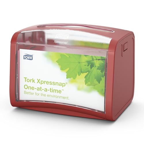 Tork Xpressnap Tischspender Rot N4, Signature Linie, 15,5 cm × 20,1 cm × 15,0 cm, 272612 (x4) von Tork