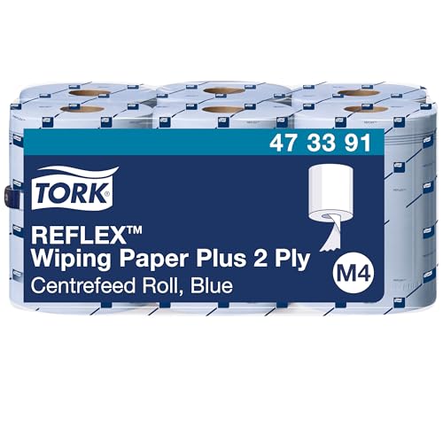Tork Reflex Starke Mehrzweck-Papierwischtücher Blau M4, SmartCore, 6 × 450 Blatt, 473391 Tork Reflex Starke Mehrzweck-Papierwischtücher Blau M4, SmartCore, 6 × 450 Blatt, 473391 von Tork