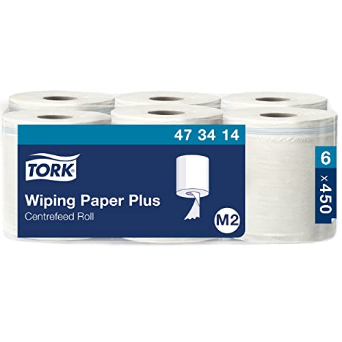 Tork 473414 Mehrzweck Papierwischtücher für das M2 Innenabrollungspendersystem / 2-lagiges stabiles Papier in Weiß / 6 x 150.8 Meter Tork 473414 Mehrzweck Papierwischtücher für das M2 Innenabrollungspendersystem / 2-lagiges stabiles Papier in Weiß / 6 x 150.8 Meter von Tork