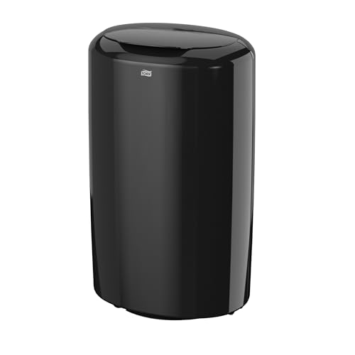 Tork 563008 Abfallbehälter B1 / Stabiler Mülleimer ansprechendem Elevation Design Flexibel montierbar, 50 L, Schwarz von Tork