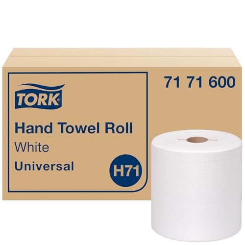 Tork 7171600 Universal Papierhandtuchrolle, I-Notch, 1-lagig, 19,1 cm Breite x 630 m Länge, Weiß (6 Rollen, 630 Fuß pro Rolle, 3.780 Fuß pro Fall) von Tork