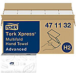 Tork Xpress Advanced Falthandtücher H2 M-falz Weiß 2-lagig 471132 20 Stück à 190 Blatt von Tork