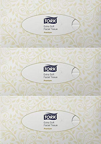 Tork Gesichtstücher, extra weich, 3 Boxen, 100 Stück pro Box von Tork