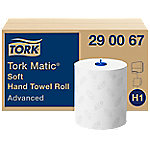 Tork Matic Advanced Falthandtücher H1 Ohne Falzung Weiß 2-lagig 290067 6 Rollen à 625 Blatt von Tork