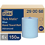 Tork Advanced Falthandtücher H1 Gerollt Blau 2-lagig 290068 6 Rollen à 625 Blatt von Tork