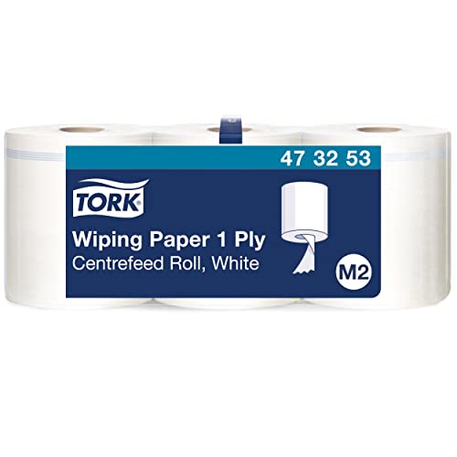 Tork Mehrzweck-Papierwischtücher mit Innenabrollung Weiß M2, Zum Abwischen von Händen und Oberflächen, 3 × 771 Blatt, 473253 von Tork
