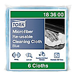 Tork Premium Mikrofaser Mehrweg-Reinigungstuch 183600 Blau Trocken- und Nassnanwendung 6 Stück von Tork