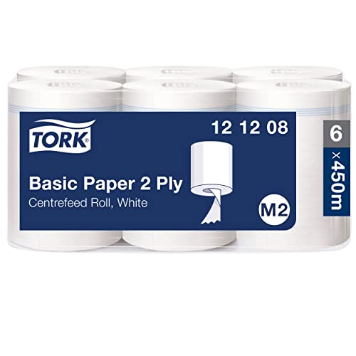Tork Standard-Papierwischtücher mit Innenabrollung Weiß M2, Mehrzweck-Papiertücher, 6 × 121,5 m, 121208 Tork Standard-Papierwischtücher mit Innenabrollung Weiß M2, Mehrzweck-Papiertücher, 6 × 121,5 m, 121208 von Tork