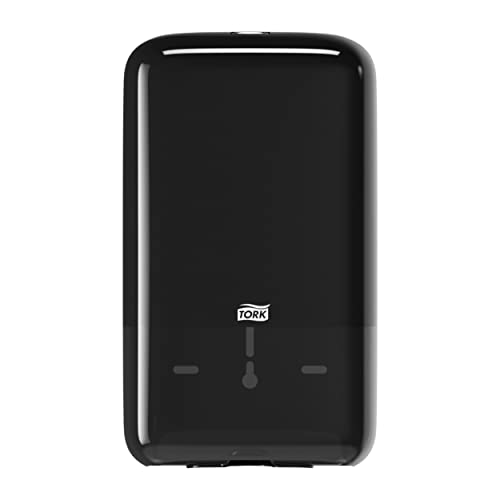 Tork T3 Einzelblatt-Toilettenpapierspender Schwarz, Kompakt, Elevation Linie, 556008 (x12) von Tork