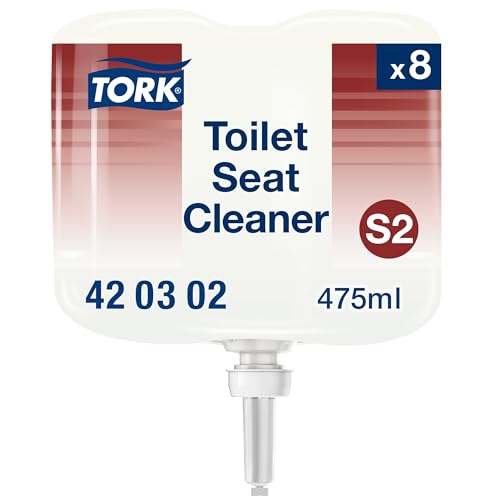 Tork Toilettensitzreiniger, 420302, WC-Brillen Reiniger für zusätzliche Hygiene, für S2 Spender-Systeme, Premium-Qualität, 8 x 475 ml Tork Toilettensitzreiniger, 420302, WC-Brillen Reiniger für zusätzliche Hygiene, für S2 Spender-Systeme, Premium-Qualität, 8 x 475 ml von Tork