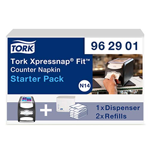 Tork Xpressnap Fit Counter Serviettenspender Starter Pack - 962901 - N14 + Servietten-Nachfüllpacks (2 x 120 Blatt) Tork Xpressnap Fit Counter Serviettenspender Starter Pack - 962901 - N14 + Servietten-Nachfüllpacks (2 x 120 Blatt) von Tork