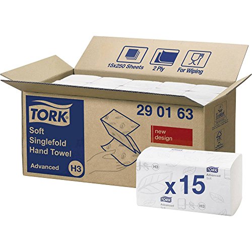 Tork Zachte Z-vouw Handdoek 2-laags Wit H3 Advanced von Tork