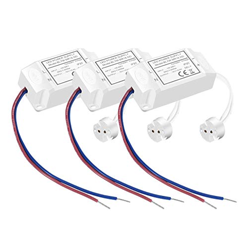 Torkase LED Trafo LED Transformator, wandelt 240 V/AC in 12V/DC um, GU5.3 Bi-Pin MR16 Stecker im Lieferumfang enthalten, max.7W / keine Interferenz mit Dab und WiFi, 3 Stück Torkase LED Trafo LED Transformator, wandelt 240 V/AC in 12V/DC um, GU5.3 Bi-Pin MR16 Stecker im Lieferumfang enthalten, max.7W / keine Interferenz mit Dab und WiFi, 3 Stück von Torkase