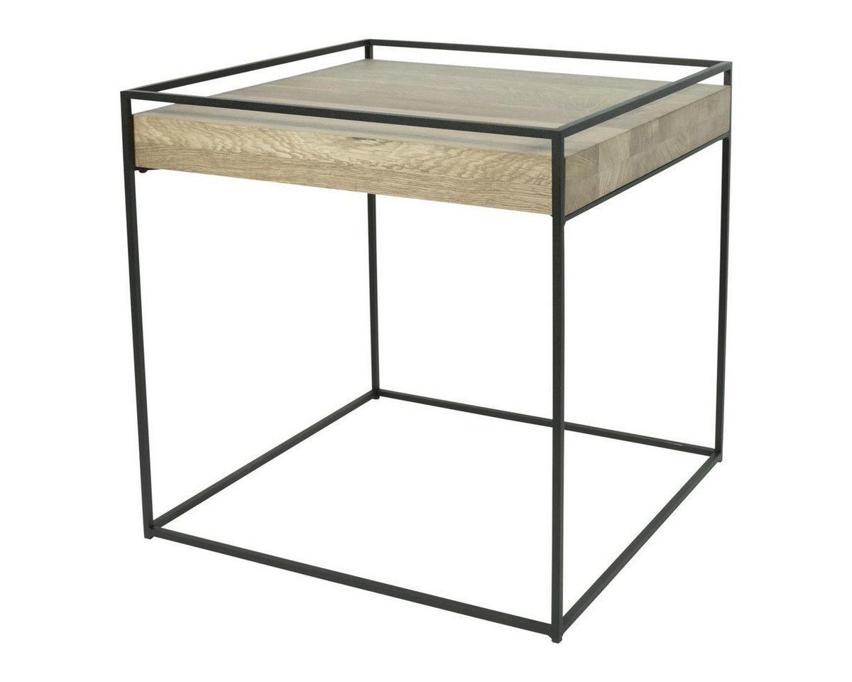 Torna Design Furniture Beistelltisch Torna Beistelltisch THIN WOOD 40 BIANCO - Black 46x46x46cm von Torna Design Furniture