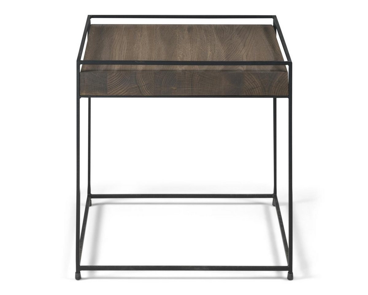 Torna Design Furniture Beistelltisch Torna Beistelltisch THIN WOOD 40 WALNUT - Black 46x46x46cm von Torna Design Furniture