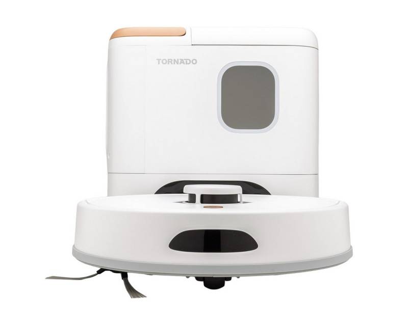 Tornado Saugroboter Saug-Wisch-Roboter 3000Pa, Laser-SLAM-Navigation, 120 Min, Weiß von Tornado