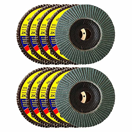 Toroflex Zirkonkorund Fächerscheibe Basic 10 Stück - Schruppscheibe - Schleifscheibe - Winkelschleifer, Körnung:Ø 115 x 22.23 mm - K.60 von Toroflex
