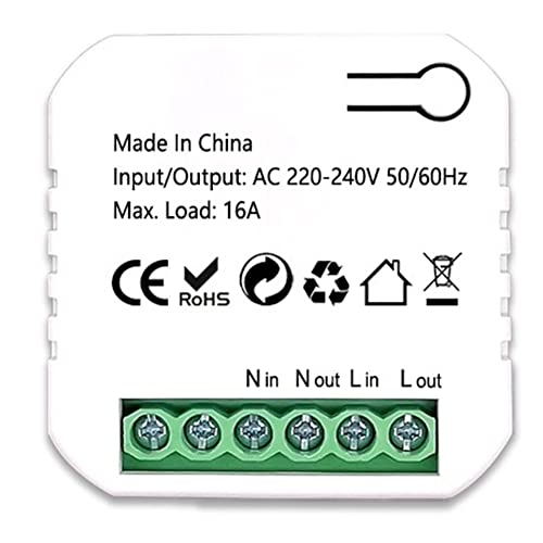 Torribala 1 x Tuya Smart WiFi Energy KWh Electricity Power Monitor White 16 A Switch Mini Modul DIN Rail On Off für Home Torribala 1 x Tuya Smart WiFi Energy KWh Electricity Power Monitor White 16 A Switch Mini Modul DIN Rail On Off für Home von Torribala