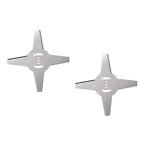 Torribala 2 Stück 15 cm 4 Zähne Universalklinge Lithium-Akku Elektrisches Zubehör für Rasenmäher Rasenmäher Wiederaufladbare Klinge Rasenmäher von Torribala