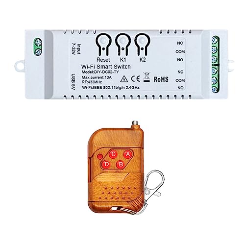 Torribala 2CH Tuya WiFi Smart Switch WiFi Switch WiFi Switch DIY Timer + Fernbedienung 7-32 V USB 5 V 2,4 G WiFi Modul für IFTT Torribala 2CH Tuya WiFi Smart Switch WiFi Switch WiFi Switch DIY Timer + Fernbedienung 7-32 V USB 5 V 2,4 G WiFi Modul für IFTT von Torribala