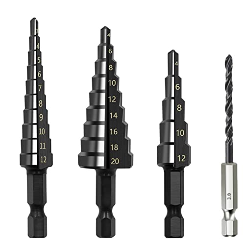 Torribala 4PZ 3-12 4-12 4-20Mm HSS Gerade Nut Step Drill Bit Nitrid Twist Drill Holz Metall Hole Cutter Core Drilling Tools Torribala 4PZ 3-12 4-12 4-20Mm HSS Gerade Nut Step Drill Bit Nitrid Twist Drill Holz Metall Hole Cutter Core Drilling Tools von Torribala
