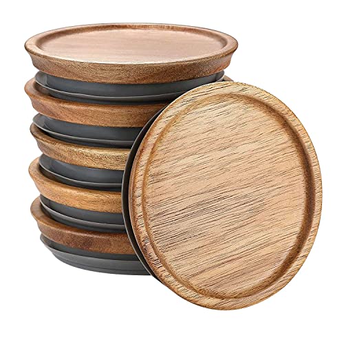 Torribala 6Er-Pack Weithals-Aufbewahrungsdeckel, Holzdeckel für Kugeln, Kerr-GläSer, Lebensmittelechtes Material, Luftdicht für GläSer 89 Mm Torribala 6Er-Pack Weithals-Aufbewahrungsdeckel, Holzdeckel für Kugeln, Kerr-GläSer, Lebensmittelechtes Material, Luftdicht für GläSer 89 Mm von Torribala