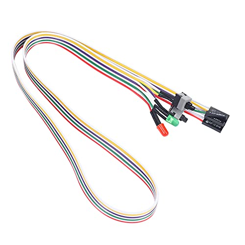 Torribala Computergehäuse LED ATX Reinitialisierung HDD Schalter Kabel 50 cm lang rot grün Torribala Computergehäuse LED ATX Reinitialisierung HDD Schalter Kabel 50 cm lang rot grün von Torribala