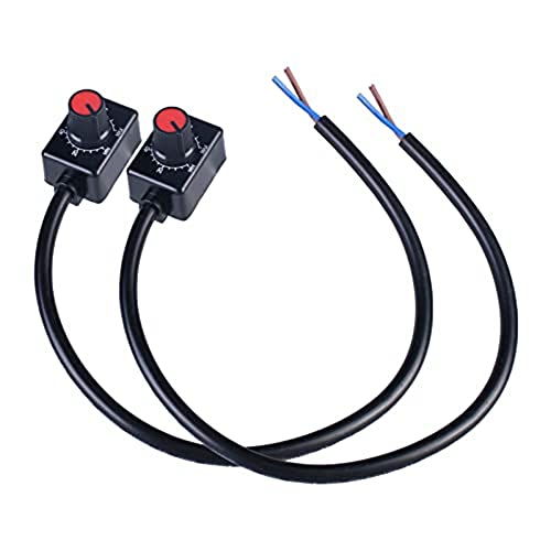 Torribala LED-Dimmschalter 0-10 V: 2 Stück LED-Dimmer DC 0-10 V, Schalter für Beleuchtung dimmbar, Innenprojektor, Wachstumslampe von Torribala