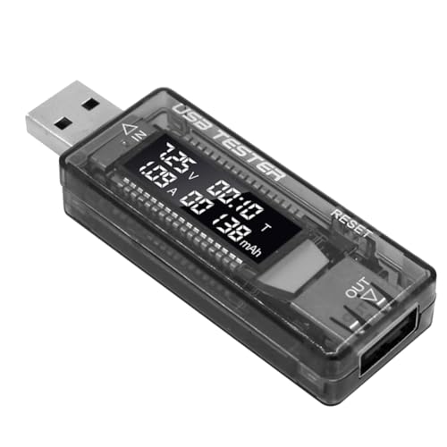 Torribala USB-Tester Kapazität Tester Stromspannung Ladegerät Voltmeter Display Testkarte Stromspannung USB Adapter Langlebig Einfach zu bedienen von Torribala