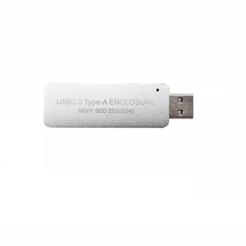 Torribala USB3.0 Typ-A TO SSD-Gehäuse ohne Kabel für NGFF B-Key SATA Protokoll für 2230 oder 2242 M.2 SSD, Silber Torribala USB3.0 Typ-A TO SSD-Gehäuse ohne Kabel für NGFF B-Key SATA Protokoll für 2230 oder 2242 M.2 SSD, Silber von Torribala