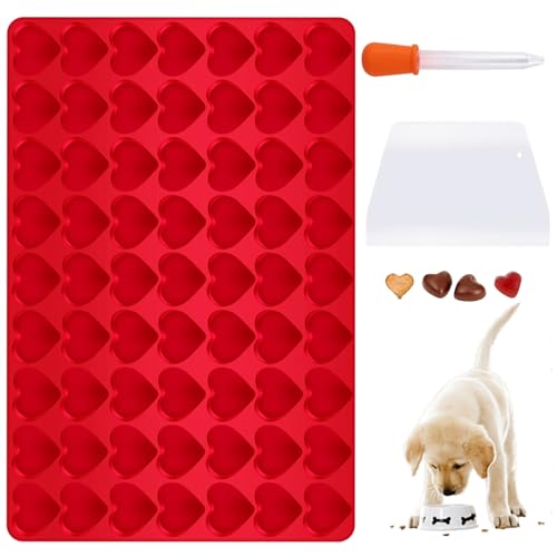Torribaly Silikon Backmatte Hundekekse Backform, Backmatten für Hundeleckerlies mit Tropfer, Wiederverwendbare Silikonmatte Backen für Hundekuchen Mini, Mittelgroße Hunde von Torribaly