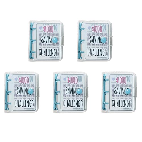 Torsten 5X 1000-Challenge-Ordner, Geldspar-Ordner, Challenge-Buch mit UmschläGen, Umschlag-Challenge A von Torsten