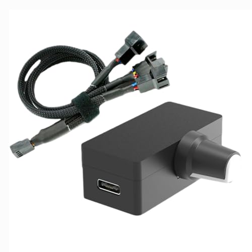 Torsten PWM-Geschwindigkeitsregler 4Pin PWM-Lüfterregler PWM-Regler USB Type-C Stromversorgung DIY-Wasserkühlungsoption, Einfach zu Bedienen A von Torsten