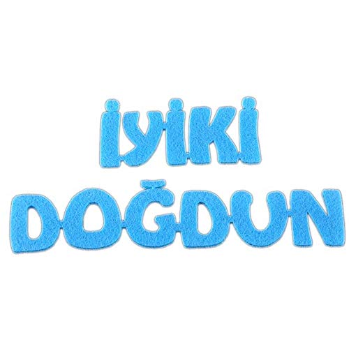 Blau iyiki Dogdun Filz Türdeko Blau iyiki Dogdun Filz Türdeko von Torten Deko Shop