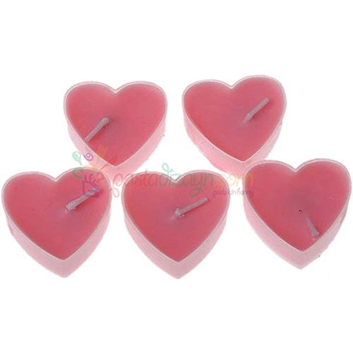Rosa Herzförmige Kerzen,10 Stk Rosa Herzförmige Kerzen,10 Stk von Torten Deko Shop