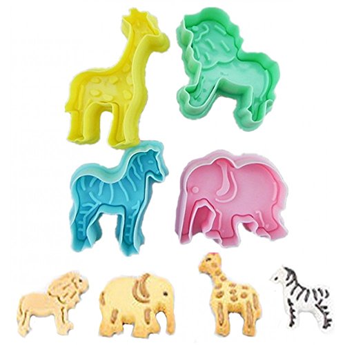 Tiere Elefant, Löwe, Giraffe, Zebra Ausstecher Set von Torten Deko Shop