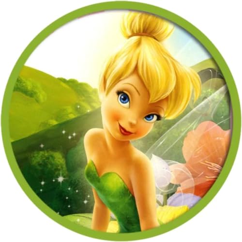 Tinker Bell Runde Tortenaufleger 20CM - Geburtstag Tortenbild Zuckerbild Tortenplatte Oblate Kuchenzuckerplatte von Torten Deko Shop