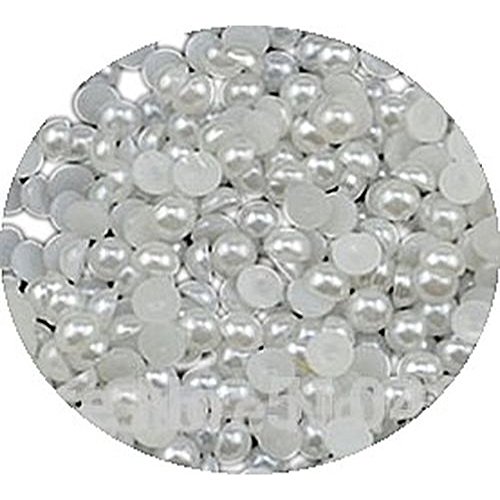 Weiß Farbig Deko Halbe Perlen, 8mm Weiß Farbig Deko Halbe Perlen, 8mm von Torten Deko Shop