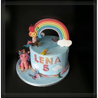 Regenbogen Mit Einhorn Aus Fondant, Tortendekor von TortenDekor