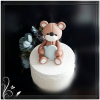 Teddybär - Herz Fondantfigur, Tortendekor von TortenDekor