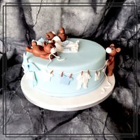 Teddybärchen 3 Stück Aus Fondant Für Babytorte, Tortendekor von TortenDekor