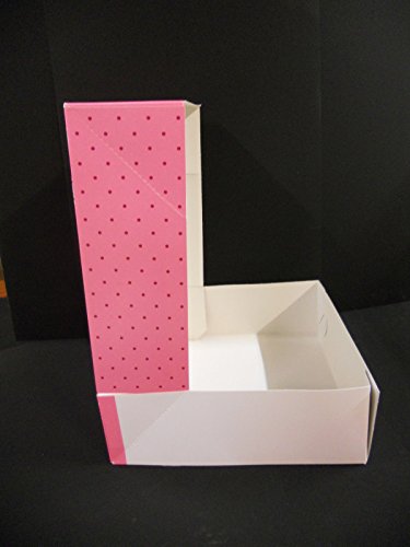 5 Tortenkarton einteilig, Pappe eckig 32 cm x 32 cm x 11 cm pink von Tortenkartons & Zubehör