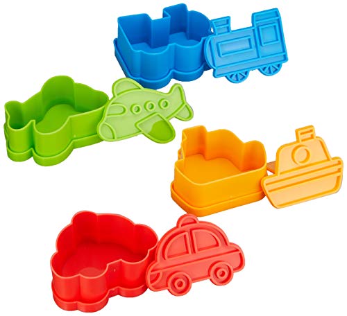 4 Stück Nette Fahrzeug Form Sushi Reis Form Bento Maker Sandwich Cutter Dekorieren Form von Torune