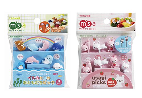 Torune Mama 's Assist Food Picks Bento Lunch Zubehör Picks – 8 Sea Tiere 8-teilig Kaninchen Set von Torune