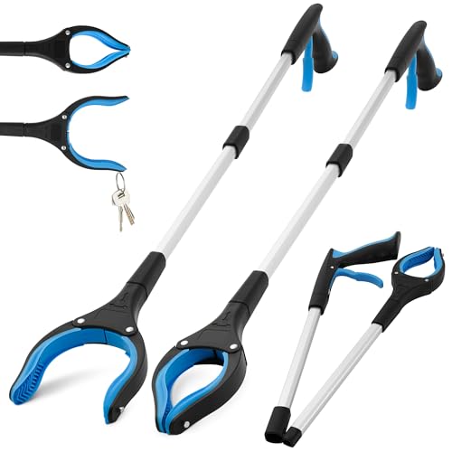 Torven 2 Stück Greifzange für Senioren 83cm Aluminium Müllzange, Faltbare Greifer für Senioren,Drehbar Müllgreifer, Extra Langer Greifarm, Greifhilfe für Menschen mit Magnetspitzen Torven 2 Stück Greifzange für Senioren 83cm Aluminium Müllzange, Faltbare Greifer für Senioren,Drehbar Müllgreifer, Extra Langer Greifarm, Greifhilfe für Menschen mit Magnetspitzen von Torven