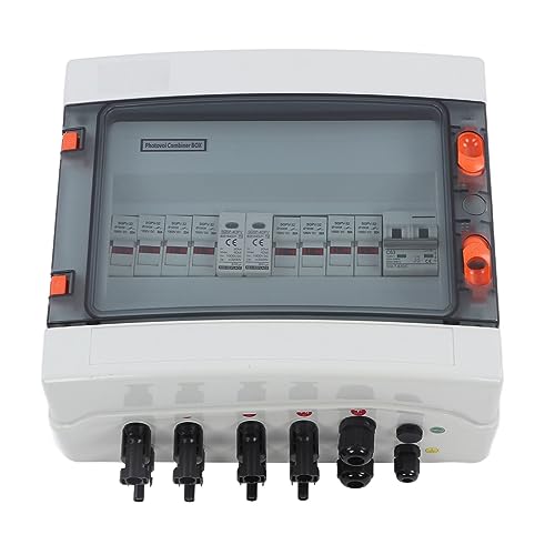 Torvex Combiner Box, 4 in 1 Out PV -Kombinierer mit Sicherungs- und Leistungsschalter, DC1000V Solar Combiner Box für IP65 wasserdichte Solarstromsysteme Torvex Combiner Box, 4 in 1 Out PV -Kombinierer mit Sicherungs- und Leistungsschalter, DC1000V Solar Combiner Box für IP65 wasserdichte Solarstromsysteme von Torvex
